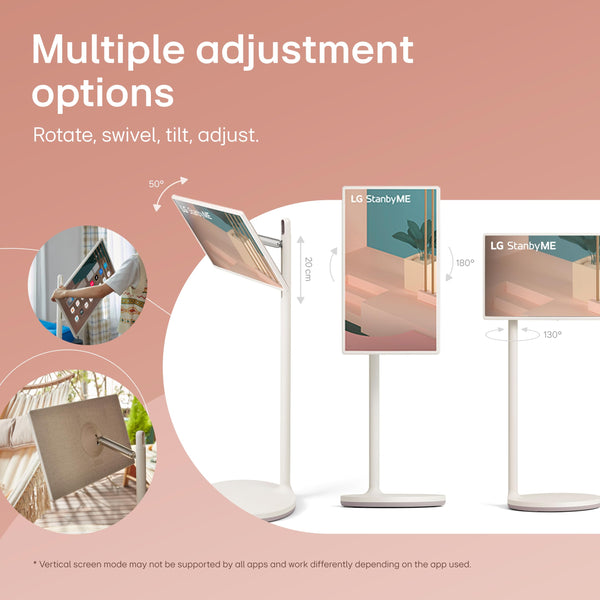 LG StanbyMe 27ART10AKPL 27 inch Wireless TV | Portable Smart Display | 1080p | 2023 series