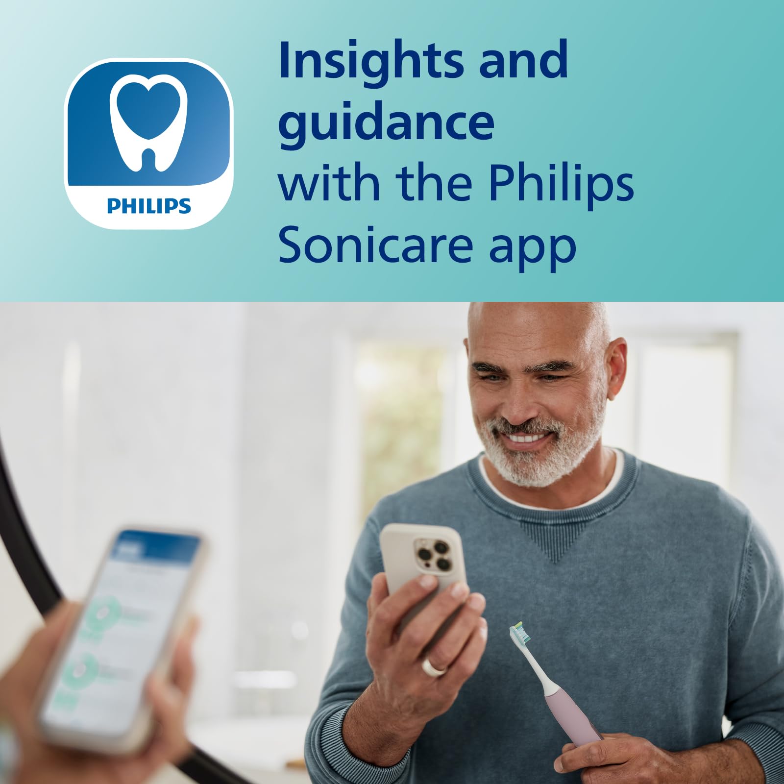 Philips Sonicare Series 7900: Advanced Whitening Sonic Electric Toothbrush with app in White, (Model HX9636/19)
