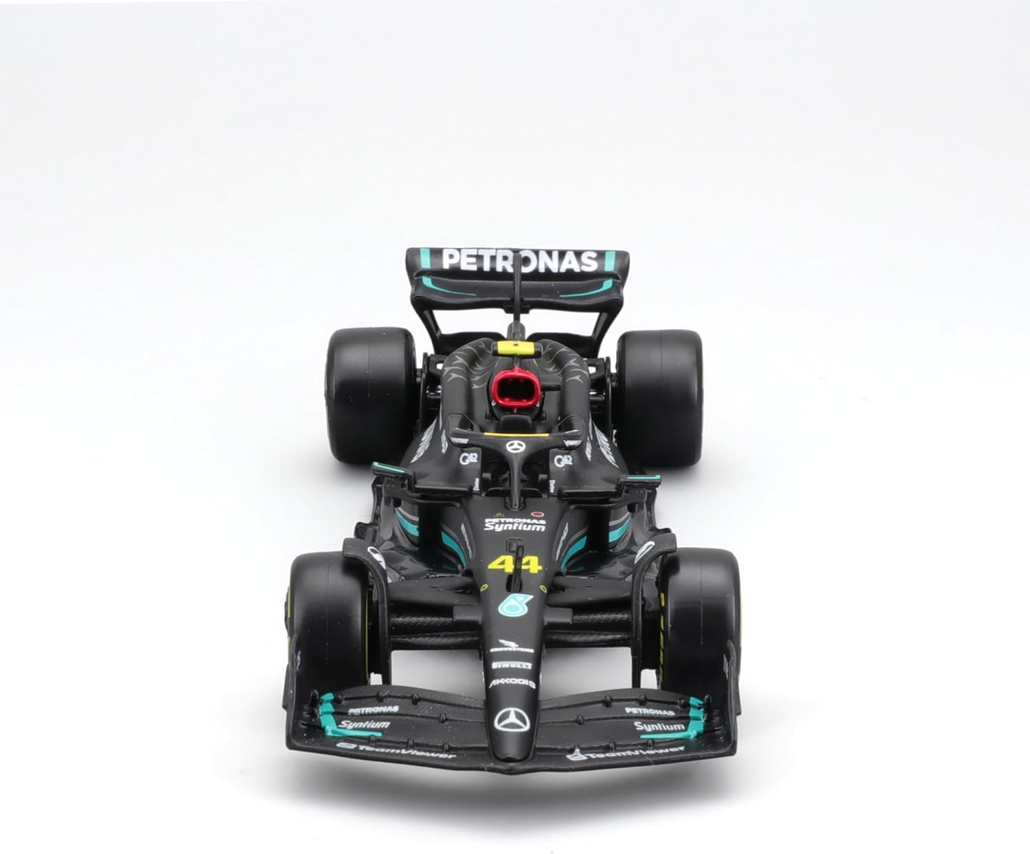 Bburago Formula 1 F1 MB W14 2023 (Hamilton) Race Car - 1:43 Scale - Incredibly Detailed Die-Cast Replica Collectible Model Vehicle, Black