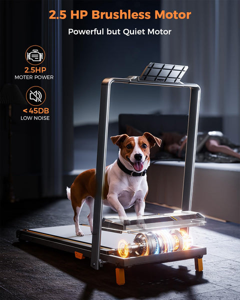 BestGod Walking Pad, 2.5-HP Quiet Under Desk Treadmill, Portable with LED Display, 150KG Capacity, Treadmill for Home/Office, Remote Control