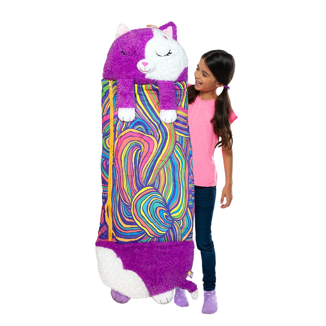 Happy Nappers Kids Sleeping Bag - Plush Toy, Comfy Sleeping Bag & Fluffy Pillow All in One