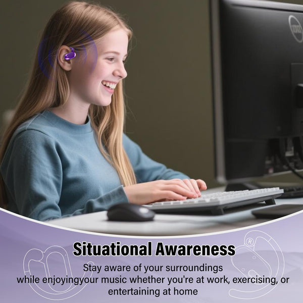 STECEi Open Ear Headphones, Bluetooth 5.4 Wireless Earbuds with Adjustable Ear Hooks, Powerful Sound, Air Conduction Earbuds with Mic, 36H playtime, Ultra-Comfort, IPX7 Waterproof Sports Earphones