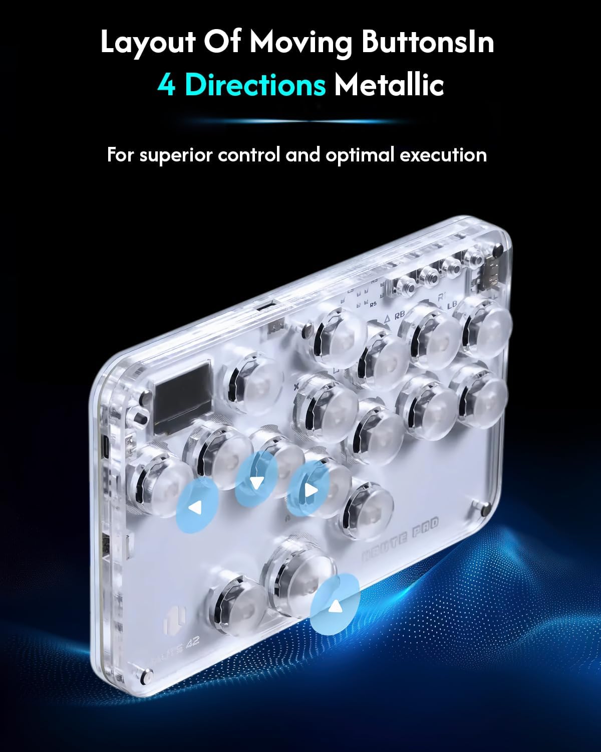 Sehawei Haute42 Arcade Stick 16Keys All-Button Gamerfinger with Custom RGB & Turbo Functions,Arcade Controller Street Fight for PC/Ps3/Ps4/Switch/Steam Game Keyboard-Supports Hot Swap & SOCD