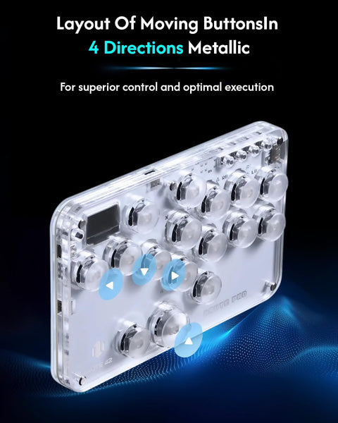 Sehawei Haute42 Arcade Stick 16Keys All-Button Gamerfinger with Custom RGB & Turbo Functions,Arcade Controller Street Fight for PC/Ps3/Ps4/Switch/Steam Game Keyboard-Supports Hot Swap & SOCD