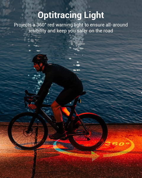 SEEMEE 300 Bike Taillight,300 Lumen Bike Tail Light,5 Night & Daytime Modes,Smart Brake Sensor IPX6 Waterproof USB-C Rechargeable Rear Bike Light for Night Riding
