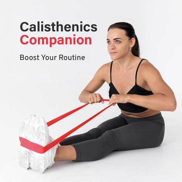 Flexil Resistance Band | 45.5M | Latex-Free |Red |Medium Strength | Home Gym Equipment Strength Training and Physical Therapy - Tension Level Medium