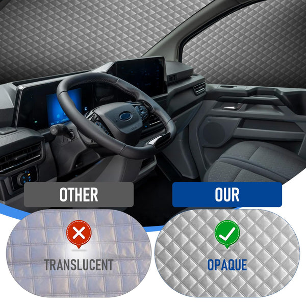 MaxAwe 8Pcs Internal Thermal Blind Set Fits for VW T5/T6 LWB, Luxury Sunshade Wrap Cover Kit, Window Front Screen Cover, Summer Uv Sun Blind & Winter Insulation Cover for VW Campervans & Motorhome