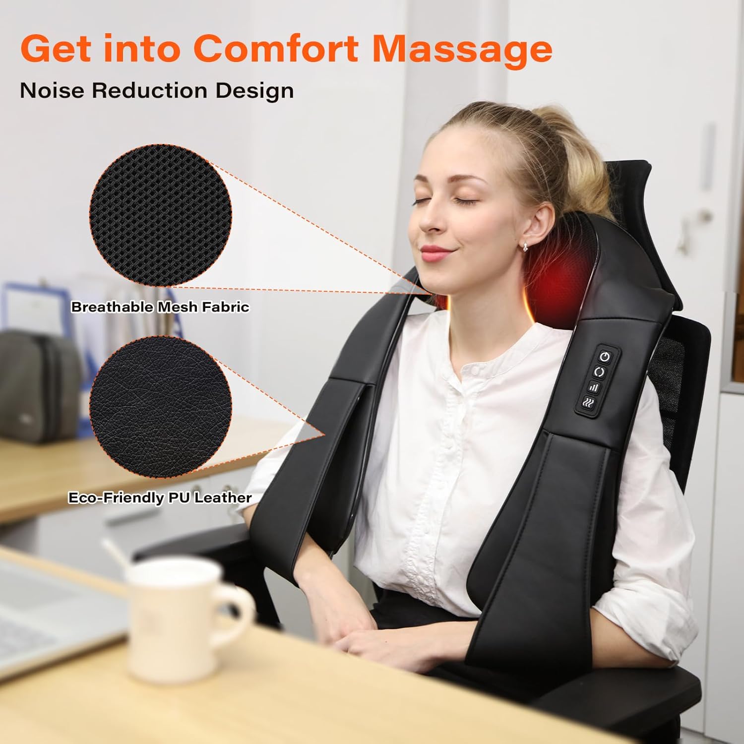 Back Massager, WERTYI Neck and Back Massager with Heat, Deep Tissue 3D Kneading Shiatsu Massage Pillow for Body, Shoulder, Foot and Leg, Christmas Gifts for Women and Men - Remote Control