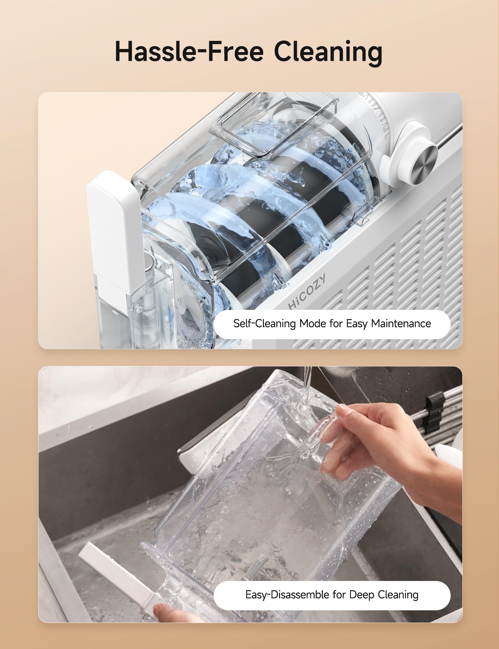 HiCOZY F1 Slushie Machine, Professional Frozen Drink Maker, Slushy Machine for Home, No Ice Needed, Self-Cleaning, 5 Presets for Milkshakes, Cocktail, Frappes, and More