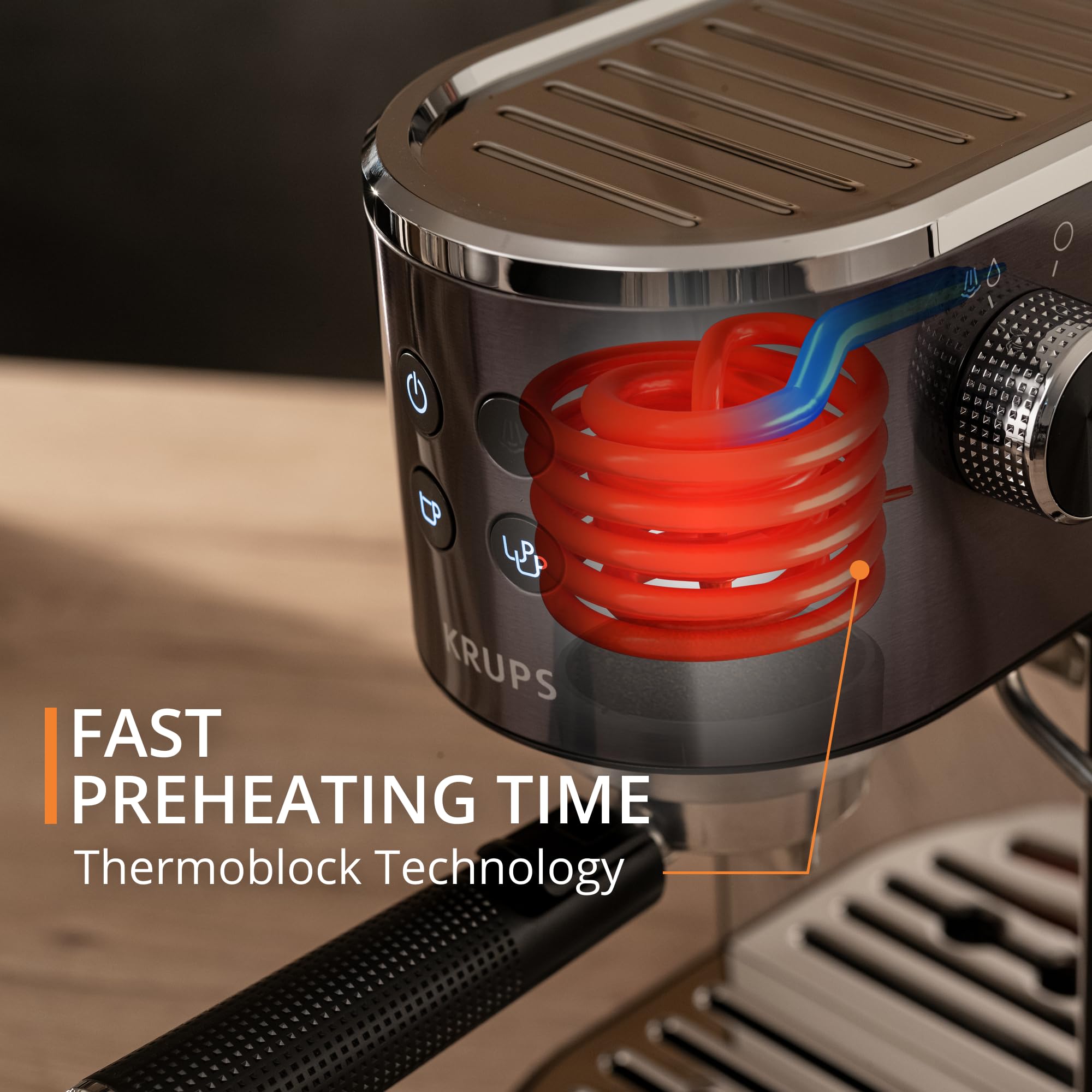 KRUPS Coffee Mill and Spice Grinder 12 Cup Easy to Use, One Touch Operation 200 Watts Coffee, Spices, Dry Herbs, Nuts Black