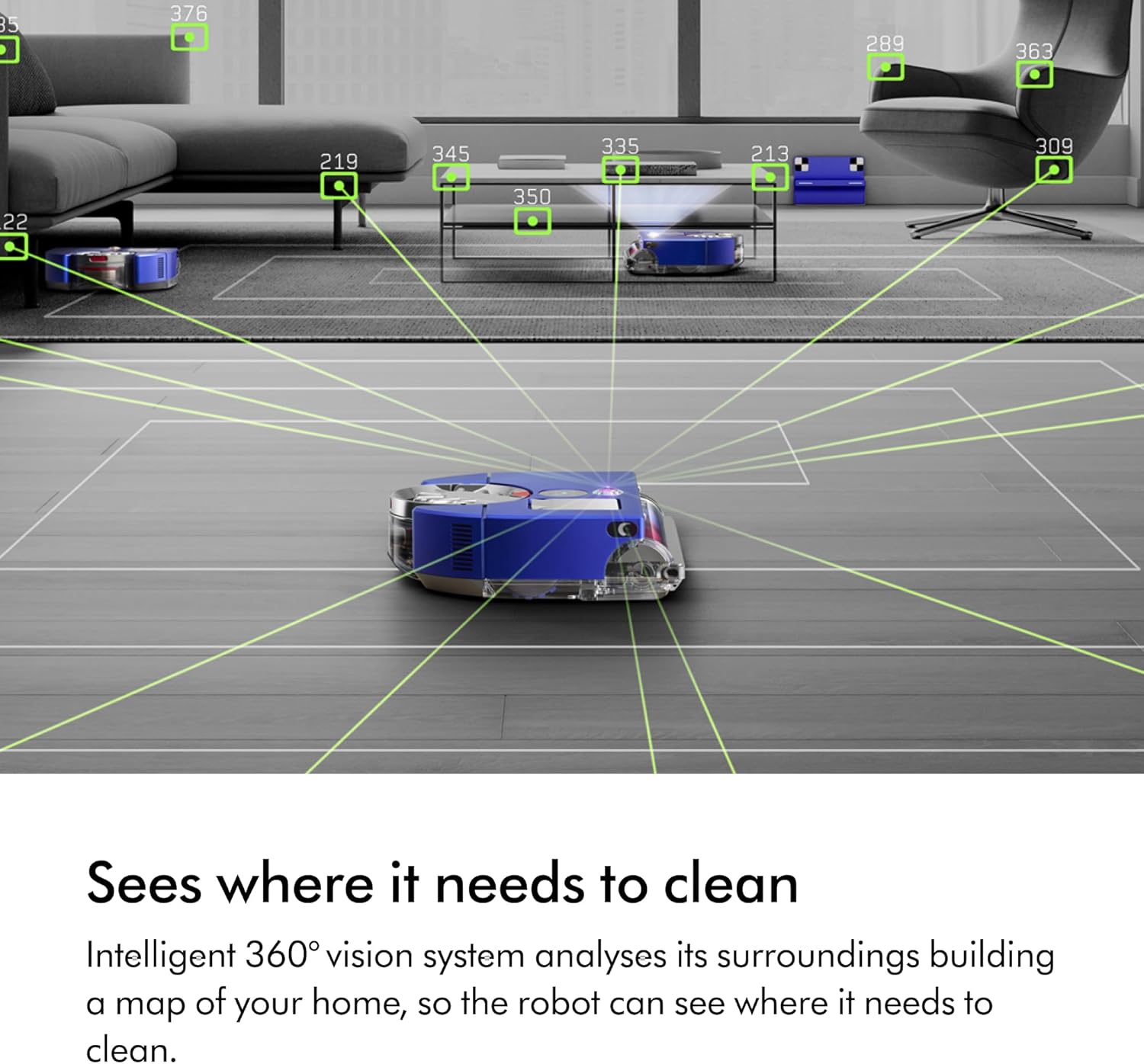 Dyson 360 Vis Nav robot vacuum cleaner (Blue/Nickel)