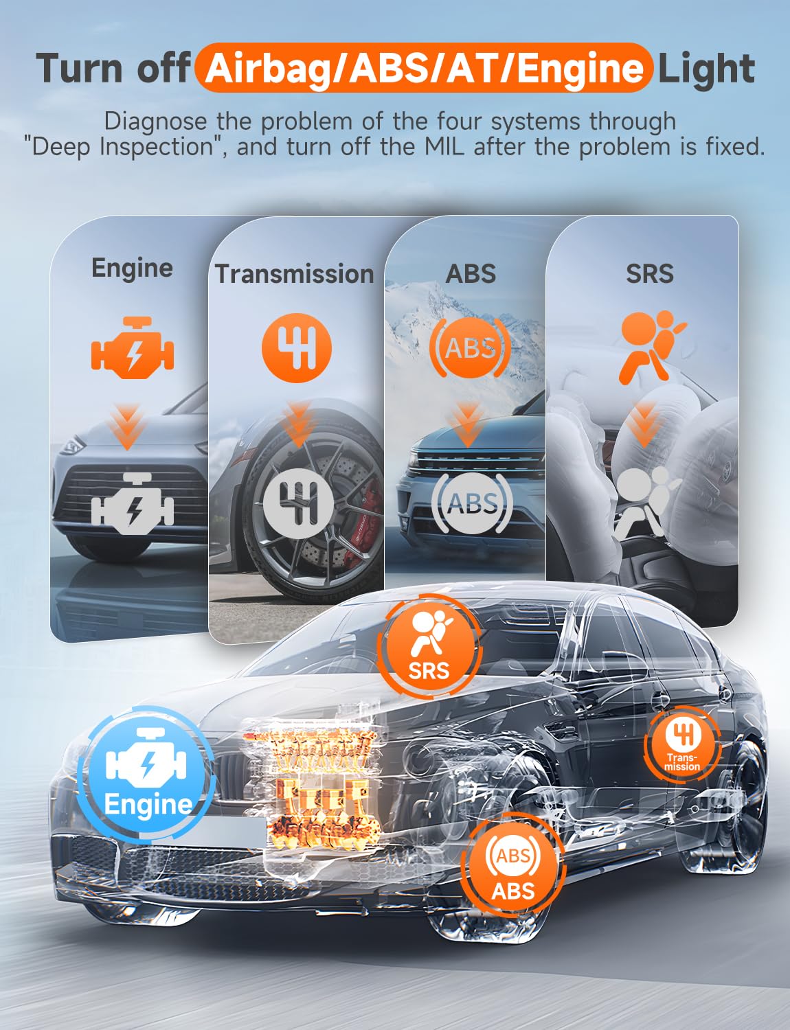 AUTOPHIX Bluetooth OBD2 Scanner, 3210 PRO Car Scan Tool Check Engine ABS SRS Transmission Wireless Code Reader Auto Car Diagnostic Scanner with Battery Test Exclusive APP for iPhone, iPad & Android