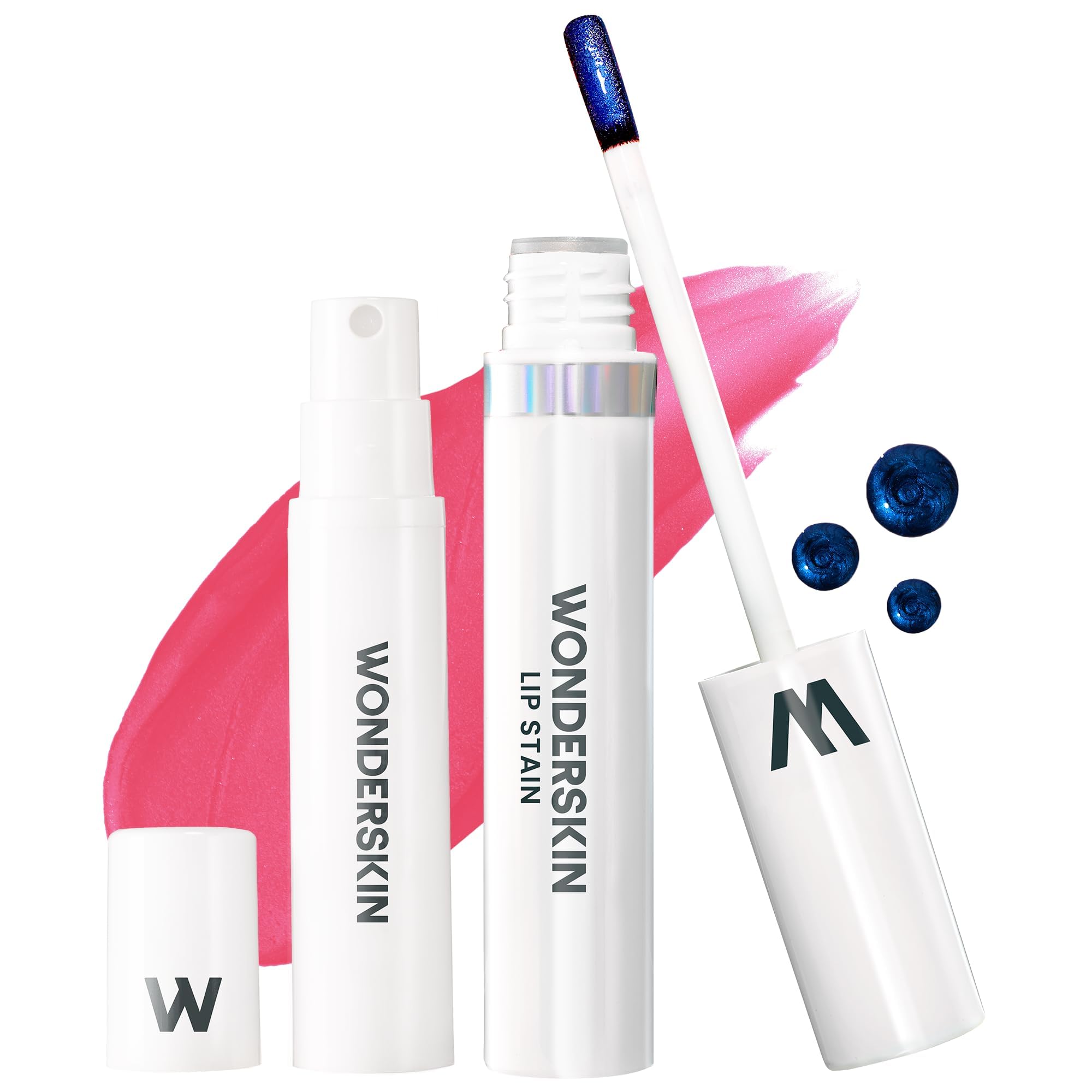 Wonderskin Wonder Blading All Day Lip Stain Peel Off Masque and Reveal Kit - Long Lasting, Waterproof Nude Lip Tint, Transfer Proof Natural Makeup Stain Kit (Whimsical)