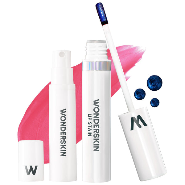 Wonderskin Wonder Blading All Day Lip Stain Peel Off Masque and Reveal Kit - Long Lasting, Waterproof Nude Lip Tint, Transfer Proof Natural Makeup Stain Kit (Whimsical)