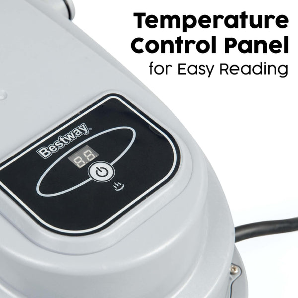 Bestway Pool Heater for Above Ground Pools, Suitable for 15ft Swimming Pools, Grey