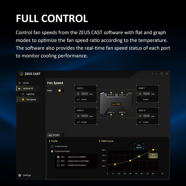 GAMDIAS 120mm ARGB PC Case Fans, Computer Case Fan, Cabless Daisy Chain Connection, Dual Infinity Mirror Lighting, Swappable Fan Blade for Reverse Airflow, Performance 30mm Thick, With Control Box