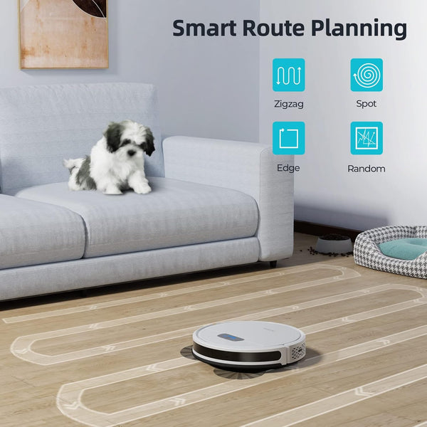 HONITURE Robot Vacuum Cleaner with Mop, G20 Robotic Vacuums with Mapping, 3000Pa Strong Suction, Carpet Booster, Wi-Fi/APP/Alexa/Remote, Ideal for Pet Hair, Hard Floor and Carpet, 7.6cm Thin