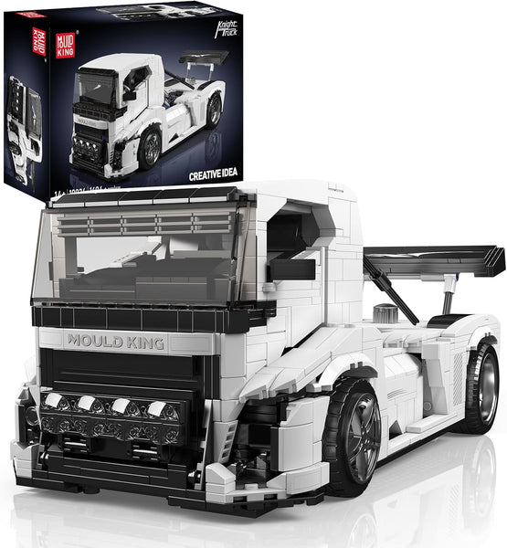 Mould King 10036 Technology Knight Truck Building Blocks Kit, 1604+ PCS Creative Sports Car Truck Model Building Toy Set for Kids 14+/Adult Collectors (Static Version)