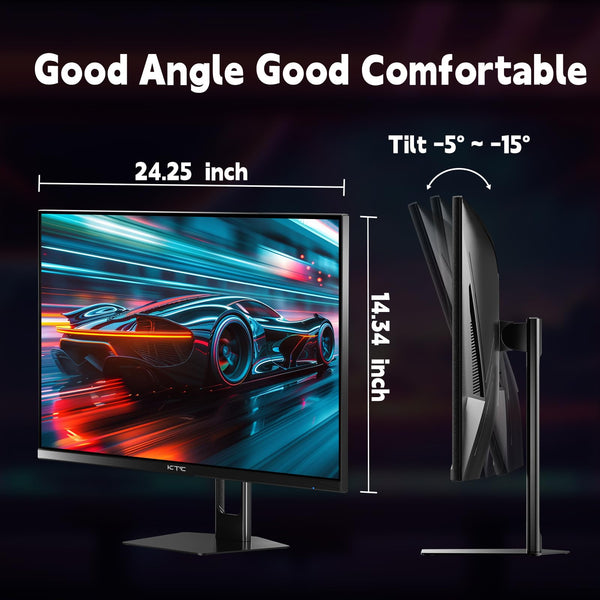 KTC Flat 32 Inch Monitor, QHD 1440P 2K@100Hz IPS Large Computer Monitor, Ultra Thin Bezels, Anti-Blue Light, HDR10, 103% sRGB, 86% DCI-P3, 350 Nits, 3ms MPRT, Adaptive Sync for Working and Gaming