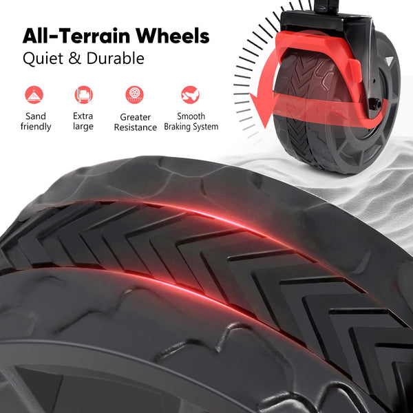 Sekey 332L Folding Festival Trolley with Expandable Tailgate, Patented Design Beach Cart - Diamond Collapsible, Wide All-Terrain Wheels, Brake, 350LB Load Capacity Heavy Duty Wagon for Camping, Black