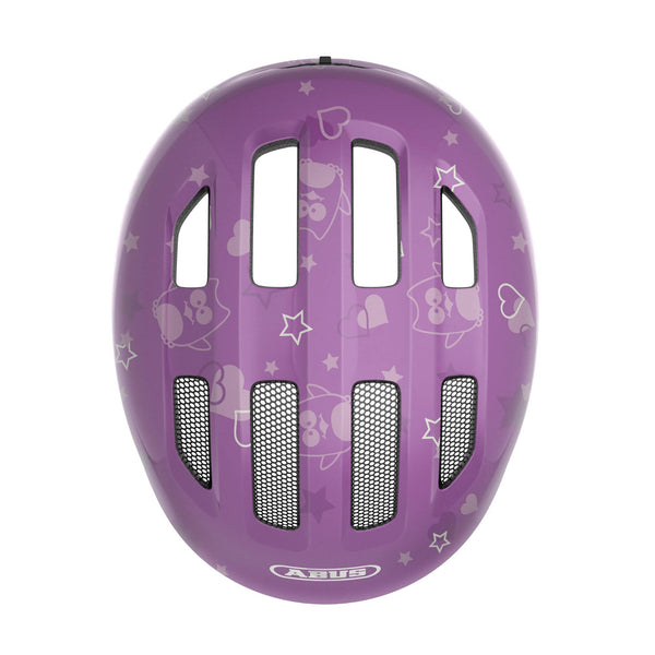 ABUS Smiley 3.0 children's helmet - bike helmet with a low fit, child-friendly designs and space for a pigtail - for girls and boys