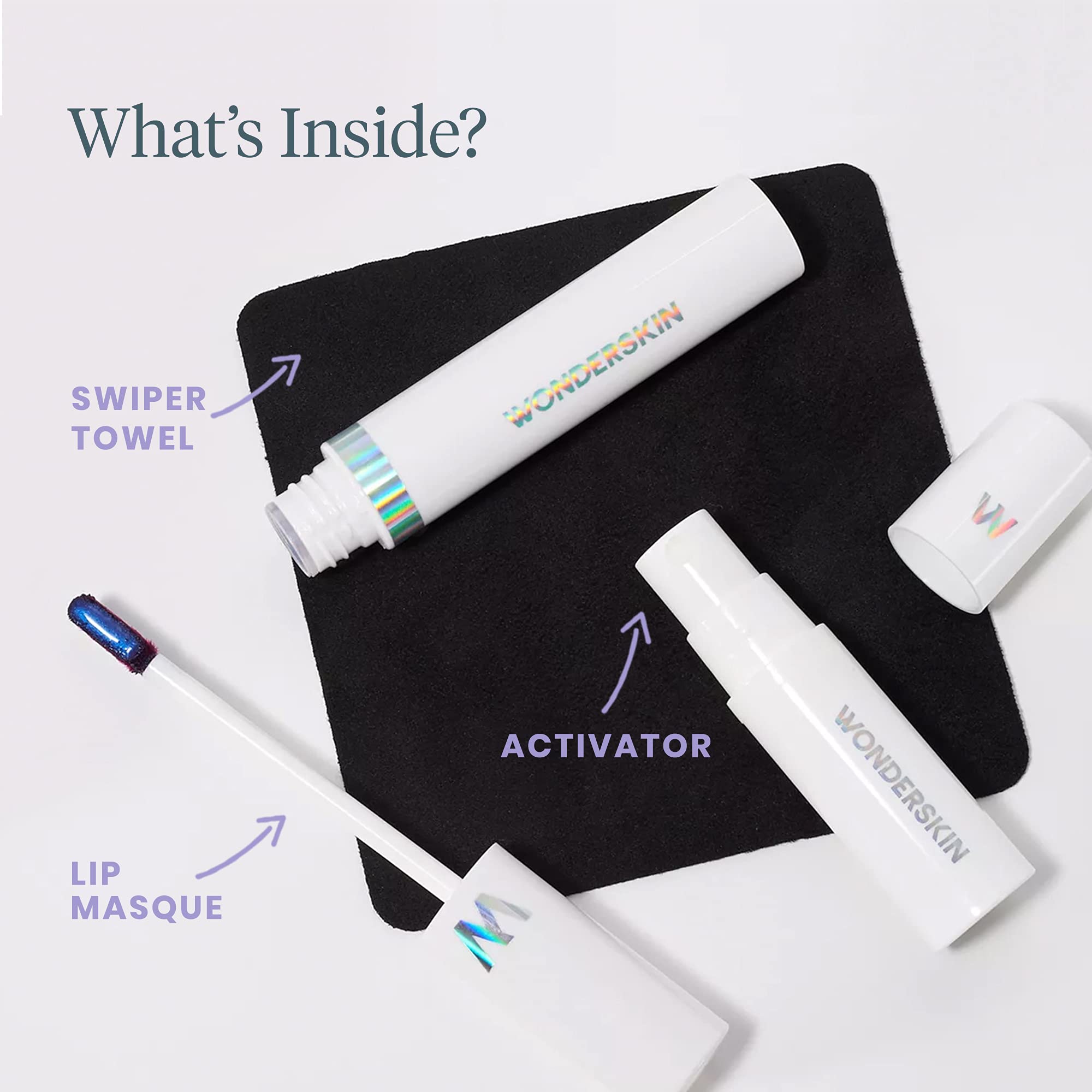 Wonderskin Wonder Blading All Day Lip Stain Peel Off Masque and Reveal Kit - Long Lasting, Waterproof Nude Lip Tint, Transfer Proof Natural Makeup Stain Kit (Whimsical)