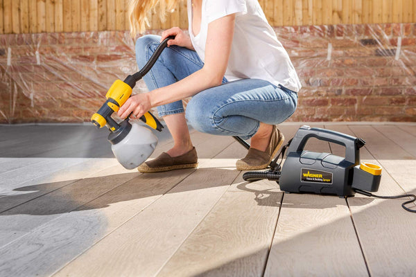 WAGNER Fence & Decking Paint Sprayer for Fences, Sheds, decking or Garden Furniture, Covers 5 m² in 9 min, 1400 ml Capacity, 460 W, 1.8 m Hose