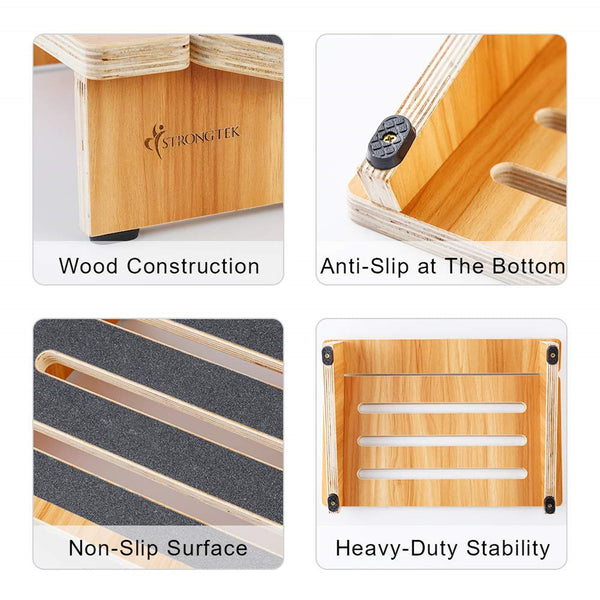 StrongTek Under Desk Foot Rest for Home and Office Chairs, Portable Ergonomic Posture Support for PC Gaming or Work Standing Desks, Slanted Non-Slip