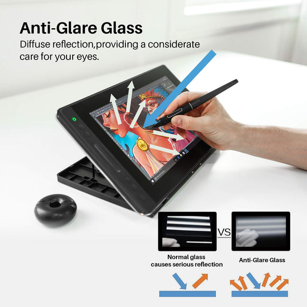 HUION Kamvas Pro 16(4K) UHD Graphic Tablet with Screen, 15.6-inch Monitor Full-Laminated Anti-Glare, Tilt Function 8192 Battery-Free Stylus PW517 for PC, Mac, Android