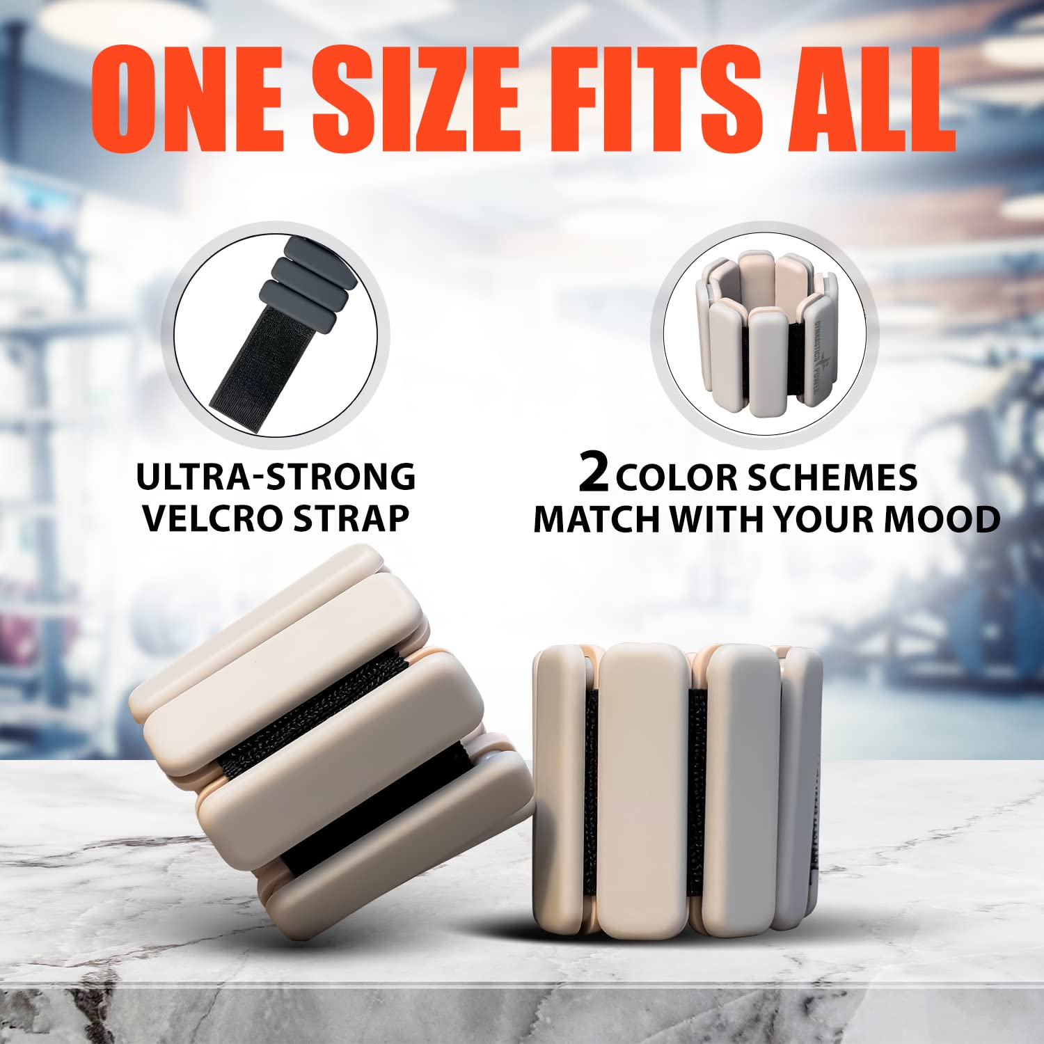 Gymnastics Power Ankle And Wrist Weights For Women And Men | 0.5 kg Each (2 per set) | Unique Removable And Light Reflagged Adjustable Weights,