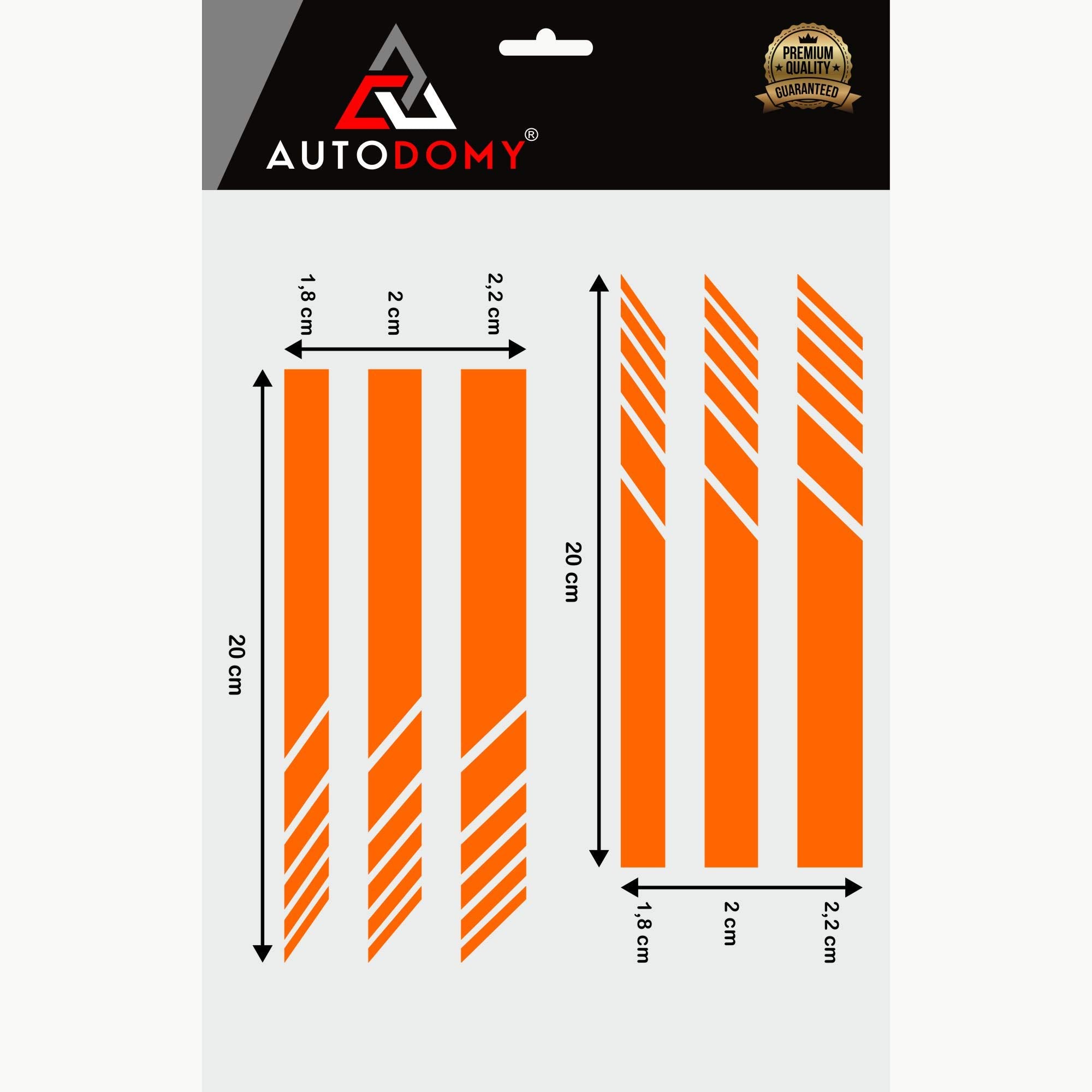 Pack 6 Units Car Rear View Mirror with Striped and Arrows Design | Rear View Mirror Adhesive with Stripes Fringes | Universal Car Mirror Stickers (Red)