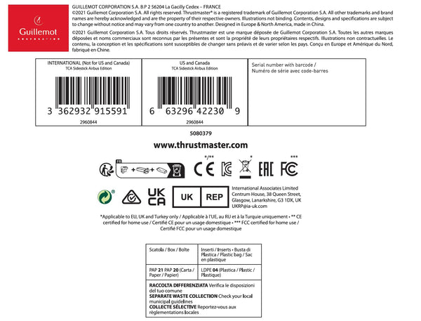 Thrustmaster TCA Sidestick Airbus Edition - Ergonomic Flight Stick with 12 Remappable Buttons and Thrust Reverser for PC