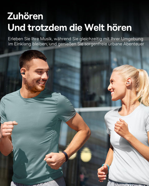 Baseus Bowie MC1 Open-Ear Headphones – Lightweight Bluetooth Air Clip with 40H Battery Life & Bass Ai HiFi Sound Quality & Bluetooth 5.4, (5.2g) with IP57 for Sports & Travel - White