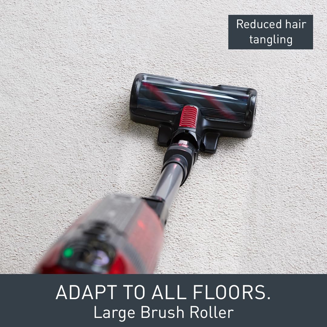 Tefal Cordless Stick Vacuum Cleaner X-Force 12.60 – 45 min Runtime, Handheld & Flexible Vacuum Cleaner, Pet & Car Tool, Red, TY98A2GO