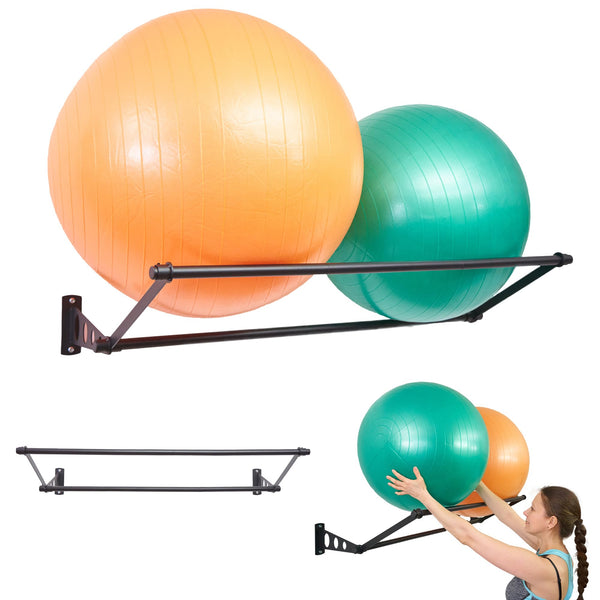 Exercise Ball Holder | Organise Your Space | Wall Mounted Ball Rack | Yoga Ball Holder | Exercise Ball Wall Mount | Fitness Ball Rack | Stability Ball
