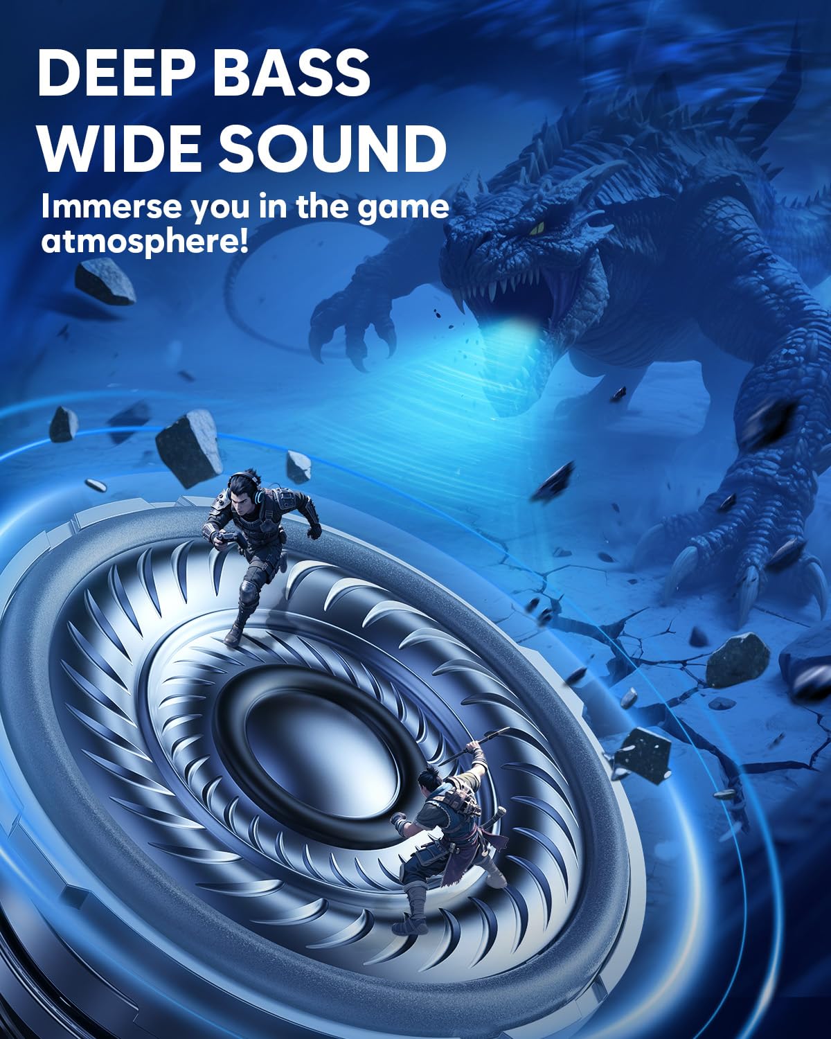 NUBWO G06 Pro Wireless Gaming Headset with Charging Station for Headset & PS5 Controller, 17ms Low Latency, 120H Battery Life, Dynamic 50mm Drivers-White (Only Compatible with PS5)