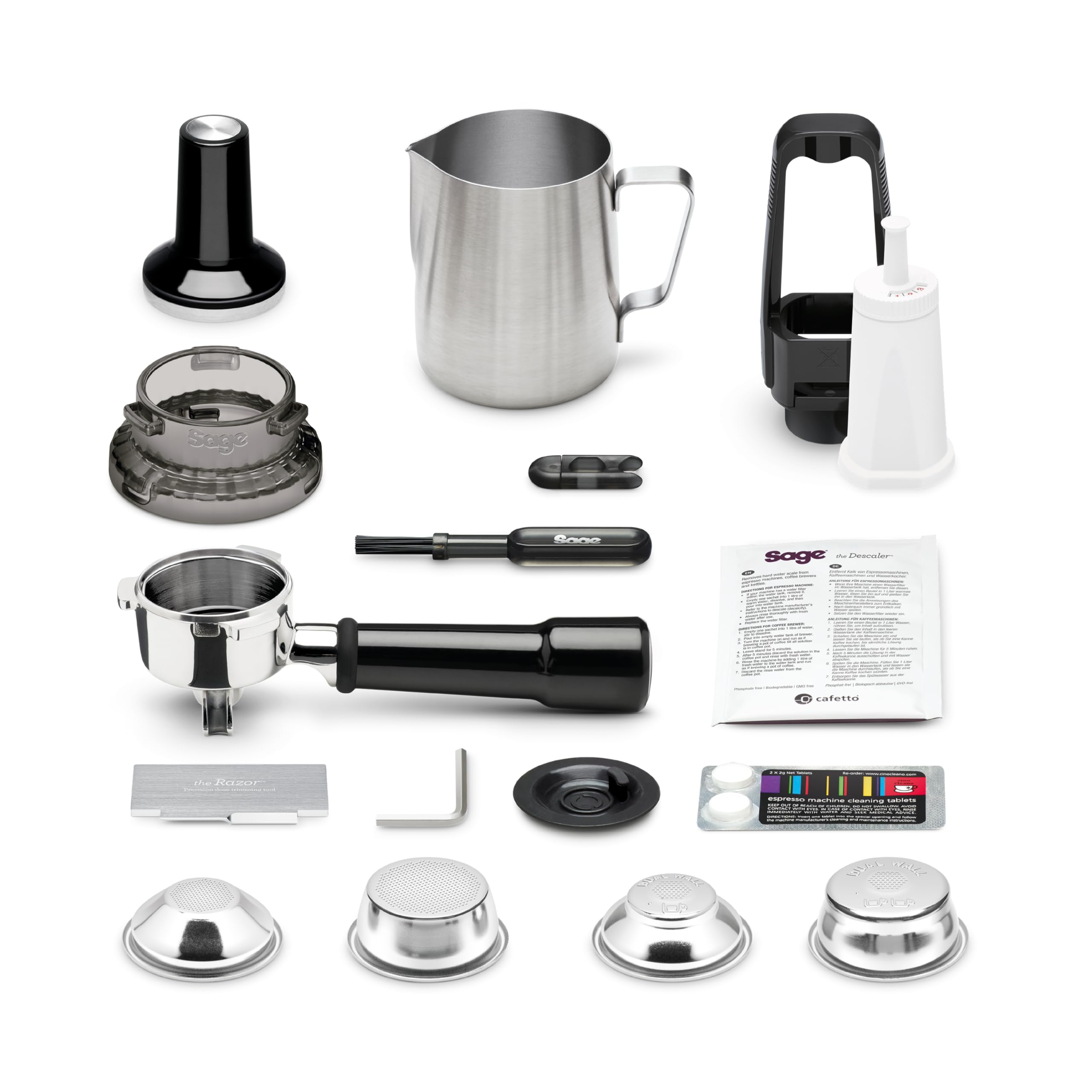 Sage - The Barista Express - Bean to Cup Coffee Machine with Grinder and Milk Frother, Black Gloss