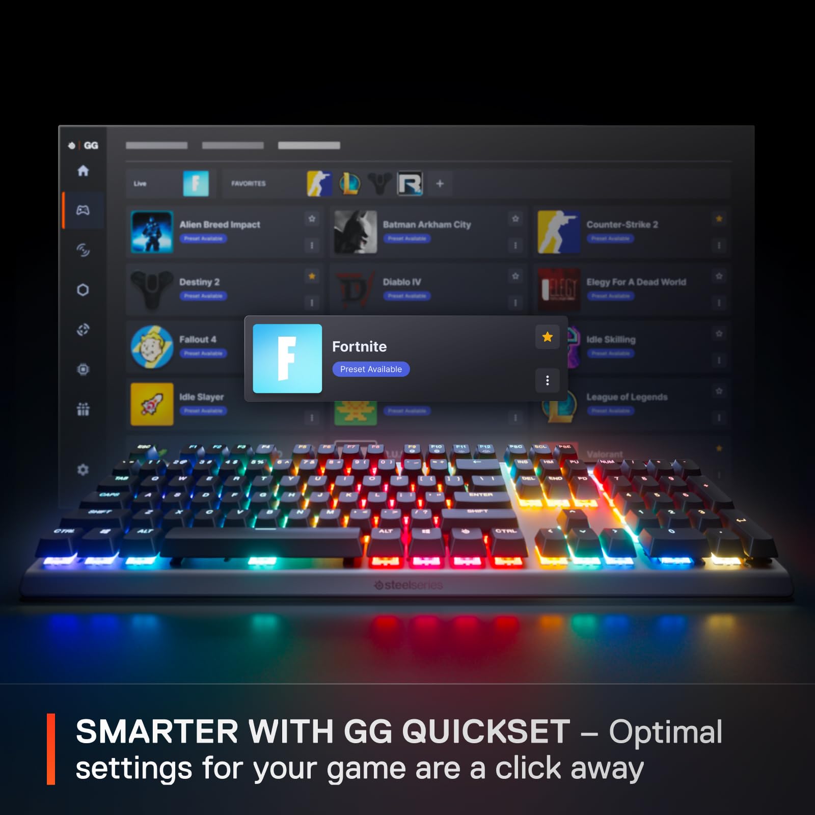 SteelSeries Apex Pro Gen 3 Gaming Keyboard - OmniPoint 3.0 HyperMagnetic Switches - Adjustable Actuation - Rapid Trigger - Game-Ready Presets - Rapid Tap/SOCD - OLED - RGB - USB-C - English QWERTY