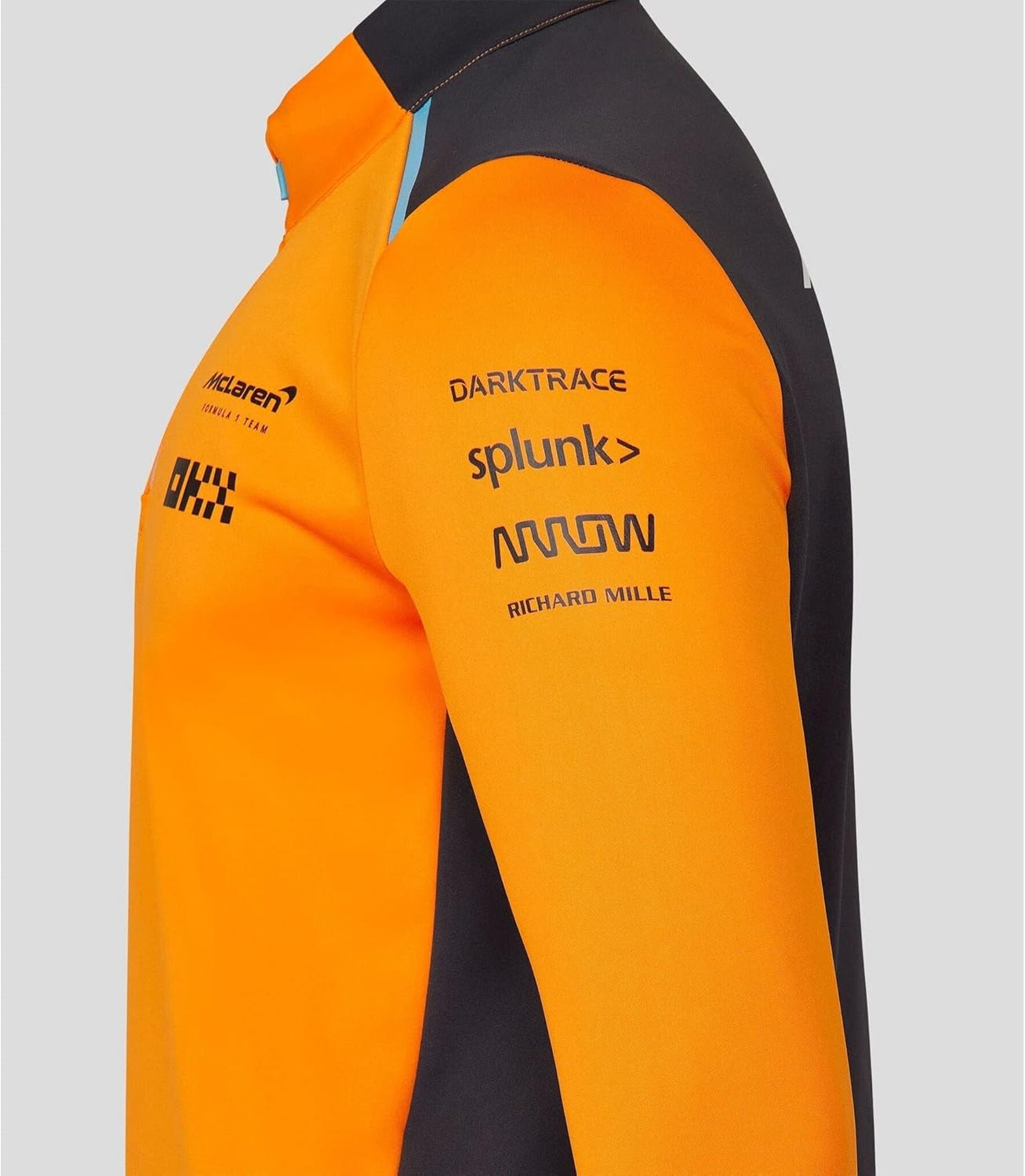 McLaren Formula One Team - Official 2023 Formula 1 Merchandise - Replica Team Quarter 1/4 Zip Top Midlayer - Papaya/Phantom - Men's (XL)