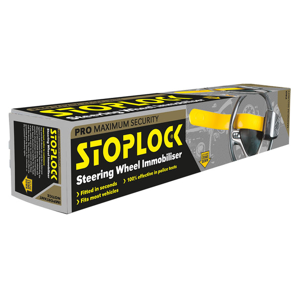 Stoplock Wheel Clamp HG 400-00 - Anti-Theft Lock Device for Small-Wheeled Cars Caravans Trailers With 13" to 15" Wheels , Yellow
