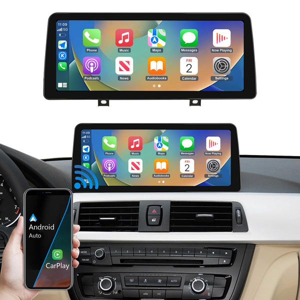 Road Top 12.3 Inch Ultra-Narrow Carplay Touchscreen for BMW 3 & 4 Series F30/F31/F32/F33/F34/F35/F36 2012-2015 Year, Car Stereo Multimedia Radio Receiver, Support Wireless Android Auto, Mirrorlink