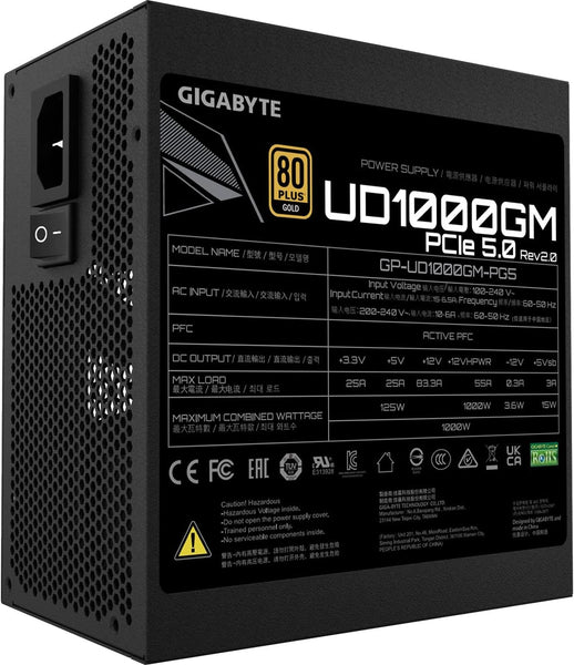 Gigabyte P750BS 80 Plus Bronze Non Modular 750w Power Supply Unit, Flat Cables, 3 Year Warranty