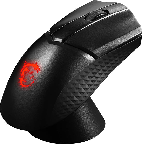 MSI CLUTCH GM51 LIGHTWEIGHT Gaming Mouse - 26000 DPI Optical Sensor, Elite 0.125ms Latency, 60M+ Click OMRON Switches, 6-Buttons, FriXionFree Cable, RGB Diamond LightGrips, 75g - Wired