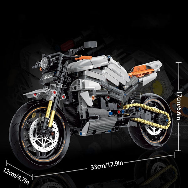 Motorcycle Building Blocks Toys, Motorbike Model Building Kit for Boys, 634 Pieces Construction Engineering Motorcycle Bricks, STEM Educational Toy, Gift for Adults and Kids