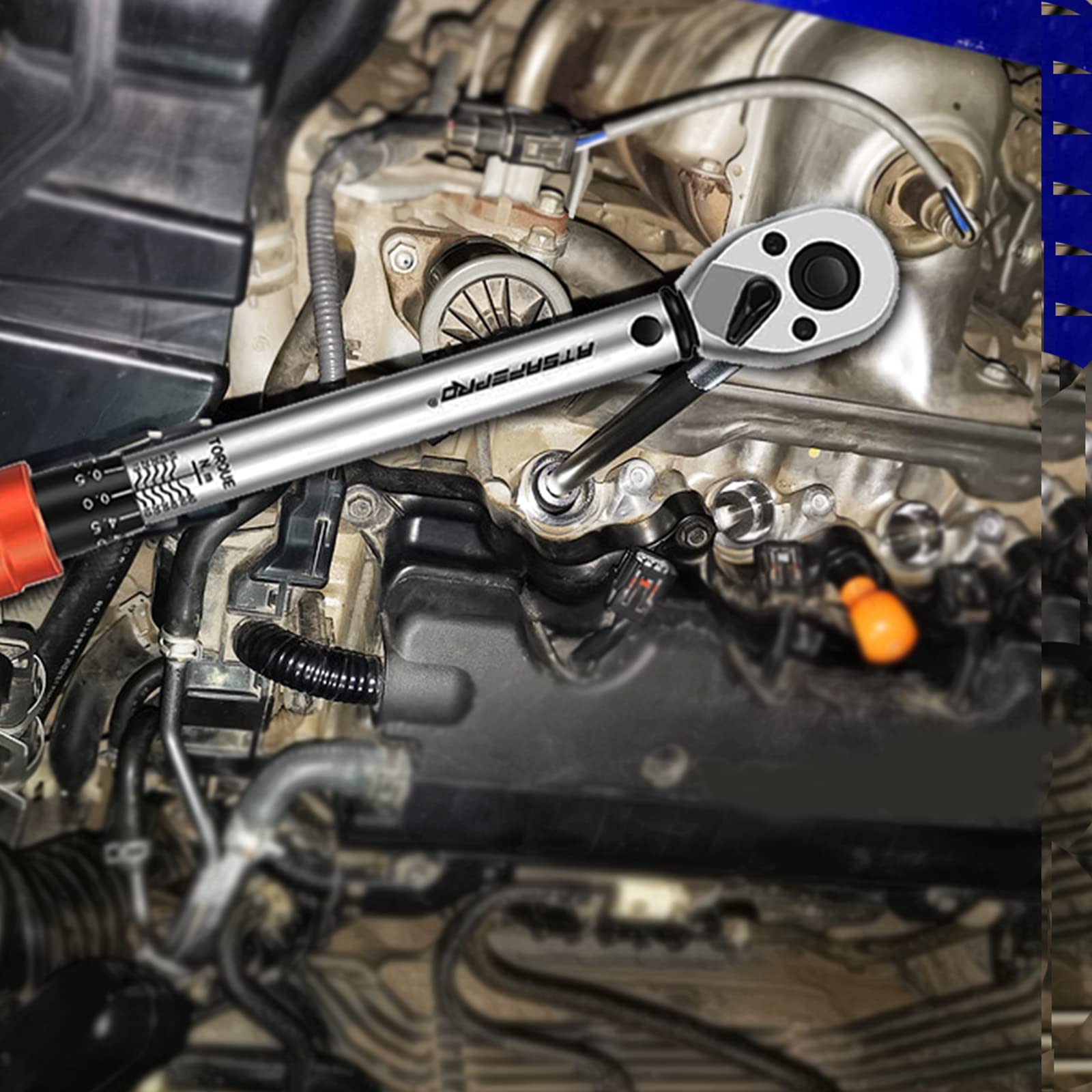 ATsafepro Torque Wrench 3/4 Inch, 100-600 Nm Torque Wrenchs, ±3% Error Accuracy with 48 Teeth Dual-Direction Adjustable for Repair of Car, Truck, Tractor