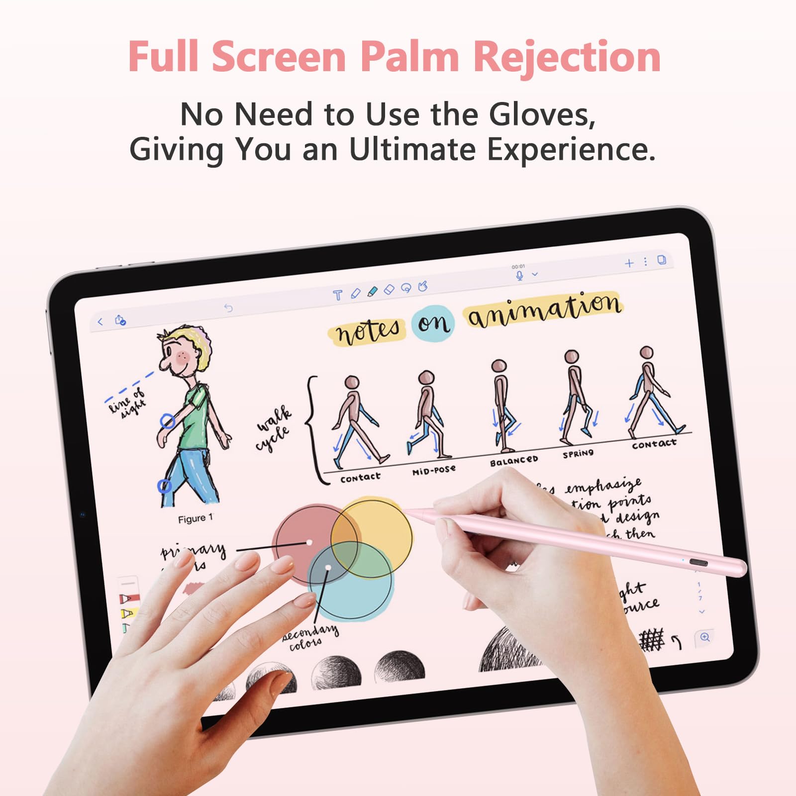 TQQ Pencil Compatible iPad 2018-2025, 2X Faster Charge, Pixel Precision, Tilt Sensitive Stylus Pen for Apple iPad 11/10/9/8/7/6th Gen, Pro 12.9/11/13 Inch M4, Air 3/4/5/M2/M3, Mini 5/6