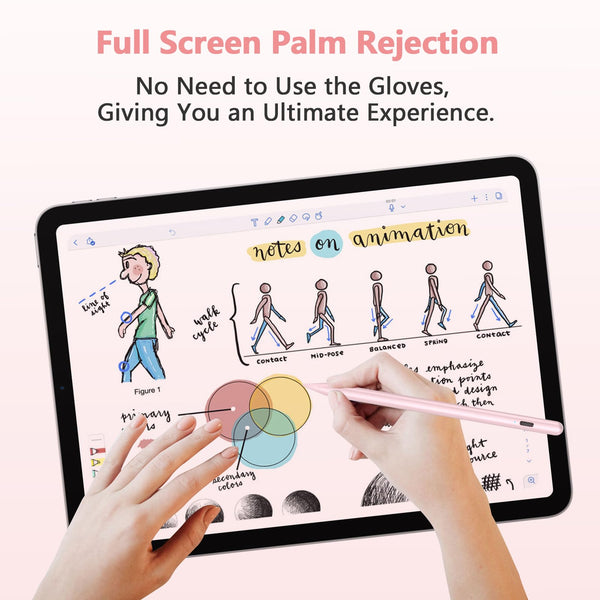TQQ Pencil Compatible iPad 2018-2025, 2X Faster Charge, Pixel Precision, Tilt Sensitive Stylus Pen for Apple iPad 11/10/9/8/7/6th Gen, Pro 12.9/11/13 Inch M4, Air 3/4/5/M2/M3, Mini 5/6