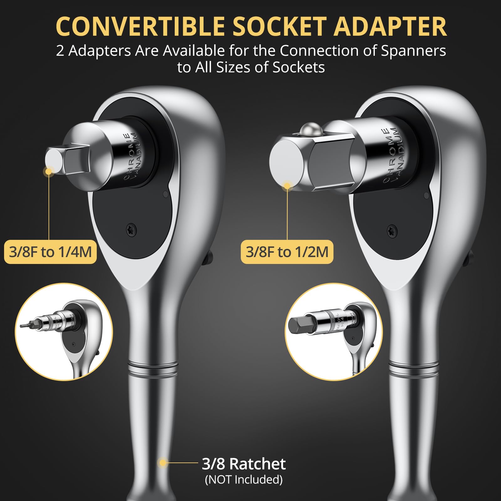AMTOVL 15-Piece Triple Square Spline Bit Socket Set - S2 Alloy Steel & 50BV30 CRV XZN Bits - Includes 1/4", 3/8", 1/2" Drive Sizes (4,5,6,8,9,10,16,18mm) with Adapter - Fit for Automotive & DIY