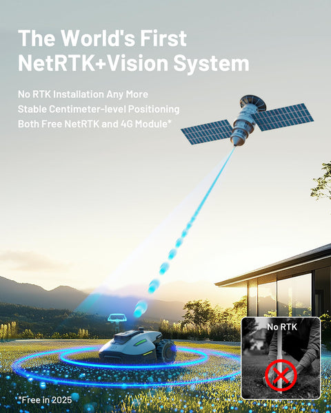 MAMMOTIONYUKA mini Robot Lawn Mower without Boundary Auto Mapping UltraSense Al Vision, 80% Gradient, 25-70 mm Cutting Height (YUKAmini700)