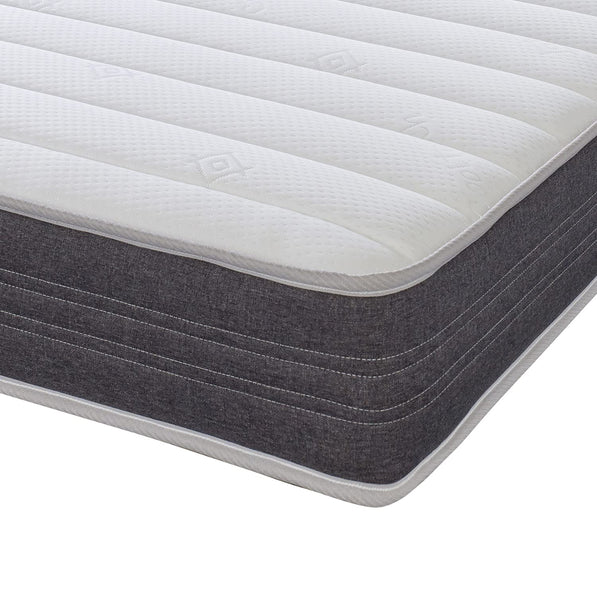 Extreme Comfort Sirocco Airflow Grey 18cms Deep Hybrid Spring & Memory Fibre Mattress, 3ft Single (3ft x 6ft3, 90cm x 190cm)